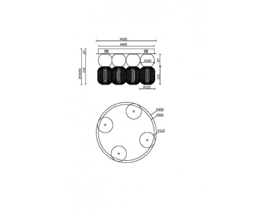Потолочная светодиодная люстра Maytoni Drop MOD273CL-L60G3K