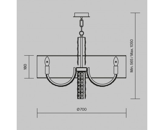 Подвесная люстра Maytoni Talento DIA008PL-06CH