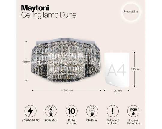 Потолочная люстра Maytoni Dune DIA005CL-10CH