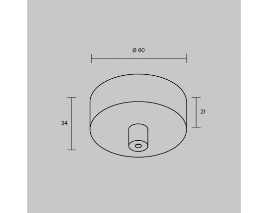 Накладная потолочная чаша для подвесных шинопроводов Maytoni Technical ARITY Accessories for tracks Arity TRA233SCB-B