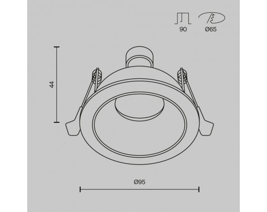 Встраиваемый светильник Maytoni Technical Downlight Share DL126-GU10-B Встраиваемый светильник Maytoni Technical Downlight Share DL126-GU10-B