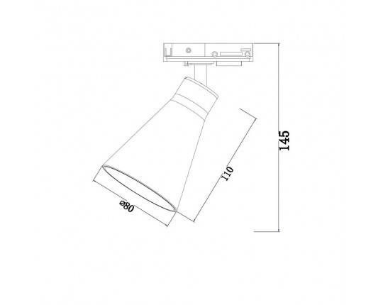 Трековый светильник Maytoni Technical Track lamps TR022-1-GU10-B