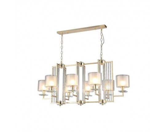Подвесная люстра Crystal Lux Nicolas SP8 L1000 Gold/White Подвесная люстра Crystal Lux Nicolas SP8 L1000 Gold/White