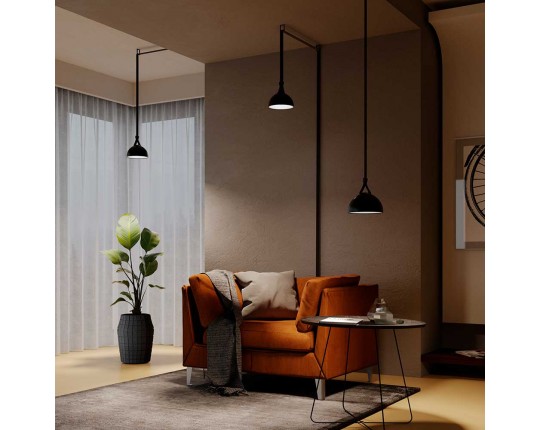 Подвесной светодиодный светильник Maytoni Technical Pendant system Parity Bowl TR126B-20W4K-B