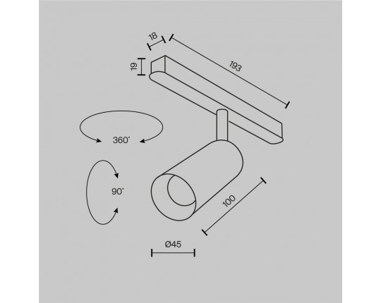Трековый светодиодный светильник Maytoni Technical Magnetic Exility Focus Led TR032-4-5W3K-M-DS-BW