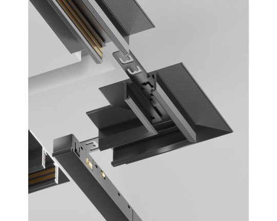 Угол-соединитель 45° Exility X встраиваемый под ГКЛ 12,5мм, черный Maytoni Technical EXILITY X Accessories for tracks Exility X TRA239CLS-42.12B
