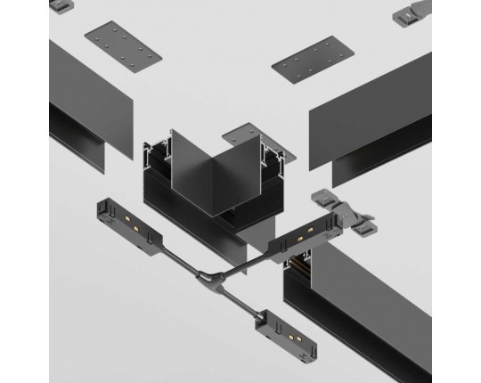 Коннектор T-образный накладной Maytoni Technical Gravity TRA010CT-41B