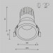 Встраиваемый светильник Maytoni Technical DL118-15W-3K-B