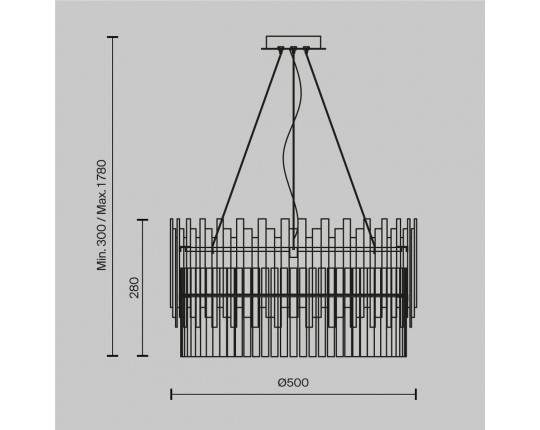 Подвесная люстра Maytoni Coliseo MOD135PL-06BS