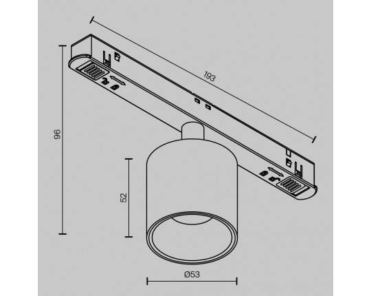Трековый светодиодный светильник Maytoni Technical Magnetic Exility Alfa S TR132-2-7W3K-BS