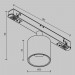 Трековый светодиодный светильник Maytoni Technical Magnetic Exility Alfa S TR132-2-7W3K-BS