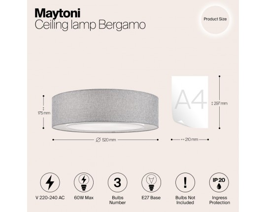 Потолочный светильник Maytoni Bergamo MOD613CL-04GR