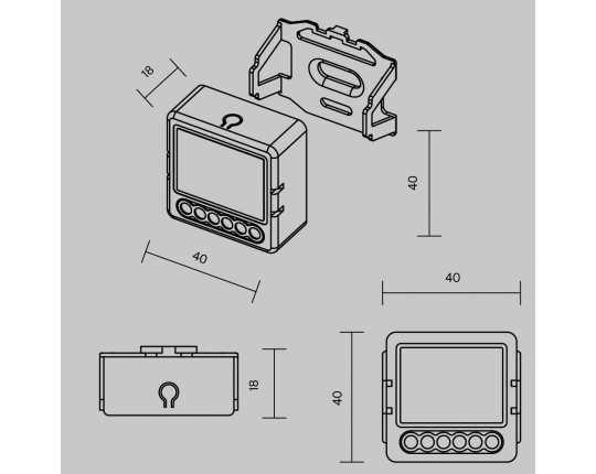 Wi-Fi выключатель двухканальный (без нуля) Maytoni Technical Smart home MSN002