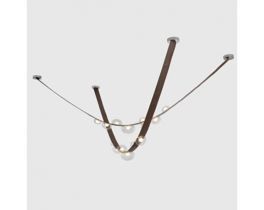 Подвесной светильник Crystal Lux BOSQUE SP7 L3000 BROWN/TRANSPARENT