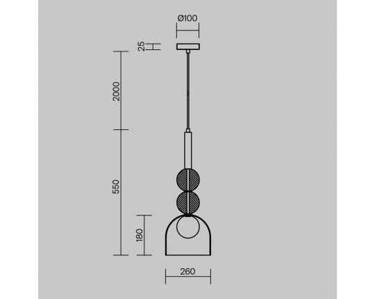 Подвесной светильник Freya Sunspot FR5482PL-01BS