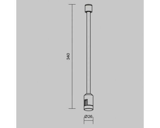 Крепление потолочное Maytoni Technical Flexity TRA200C-L350-11B