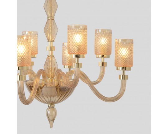 Подвесная люстра Crystal Lux SILVESTRO SP8 AMBER