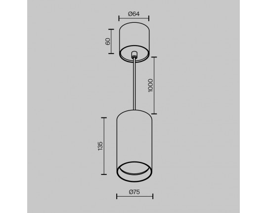 Подвесной светодиодный светильник Maytoni Technical Vol P100PL-20W3K-W