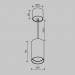 Подвесной светодиодный светильник Maytoni Technical Vol P100PL-20W3K-W