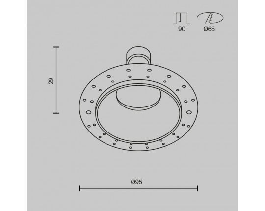 Встраиваемый светильник Maytoni Technical Downlight Share DL126-GU10-TRS-W