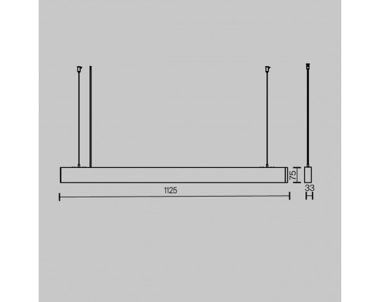 Подвесной светодиодный светильник Maytoni Technical Pendant Basis P051PL-36W2.7-6K-W