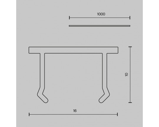 Декоративная накладка 1шт Exility X, черная Maytoni Technical EXILITY X Accessories for tracks Exility X TRA239DC-1B