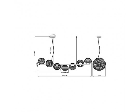 Подвесная люстра Maytoni Reels MOD268PL-07G
