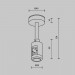 Крепление потолочное Short 78мм с вводом питания Maytoni Technical TRA156C-B1-PT