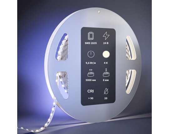 Светодиодная лента Maytoni 9,6W/m 120LED/m 2835SMD дневной белый 5M 201039