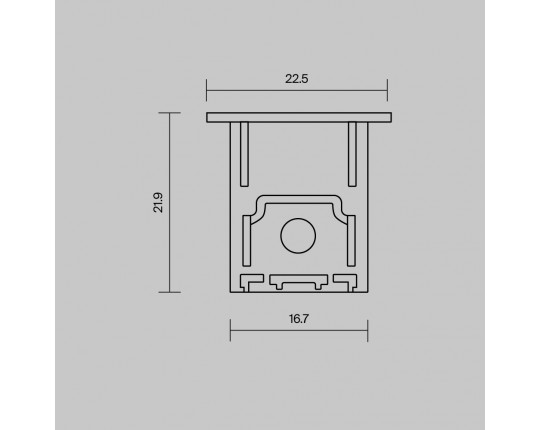 Комплект заглушек Maytoni Led Strip (для профиля 22×22) 2 шт ALM-2222-B-EC 642051