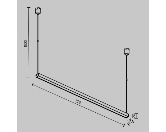 Трековый подвесной светильник Maytoni Technical TR170-1-52W3K-B
