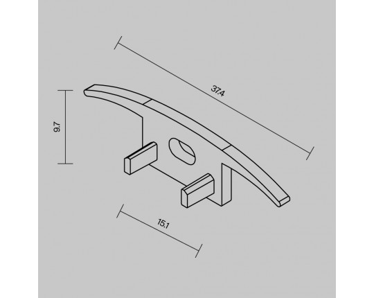 Комплект заглушек Maytoni Led Strip для профиля ALM-3710-B-2M 2 шт 642086