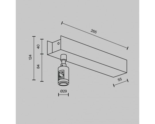 Основание потолочное Short для блока питания с вводом питания Maytoni Technical TRA156C-BB1-PT Основание потолочное Short для блока питания с вводом питания Maytoni Technical TRA156C-BB1-PT