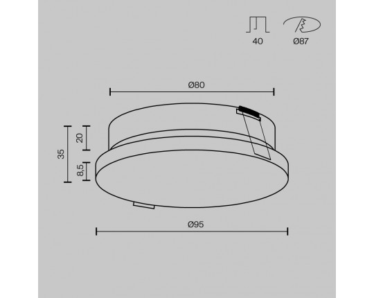 Встраиваемый светильник Maytoni Technical Pauline DL067-GX53-W Встраиваемый светильник Maytoni Technical Pauline DL067-GX53-W