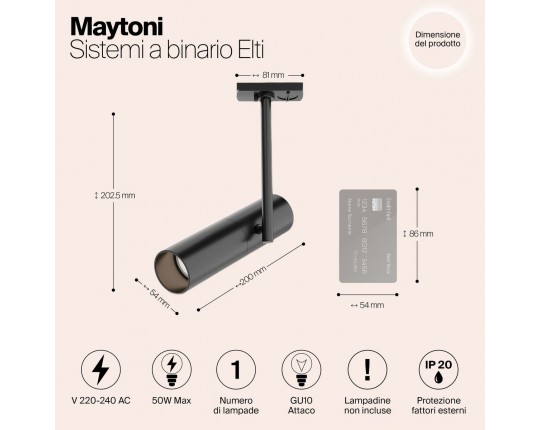 Трековый светильник Maytoni Track TR005-1-GU10-B