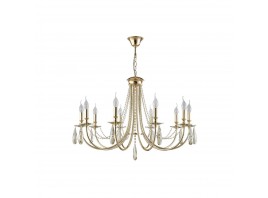 Подвесная люстра Crystal Lux Victoria SP10 Gold/Amber