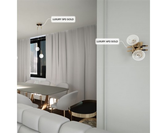 Бра Crystal Lux Luxury AP2 Gold
