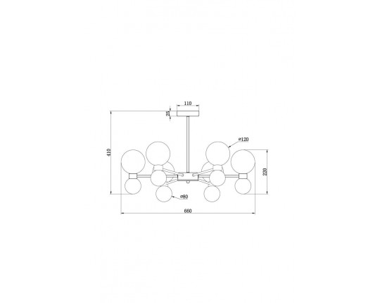 Подвесная люстра Freya Bony FR5394CL-12BS