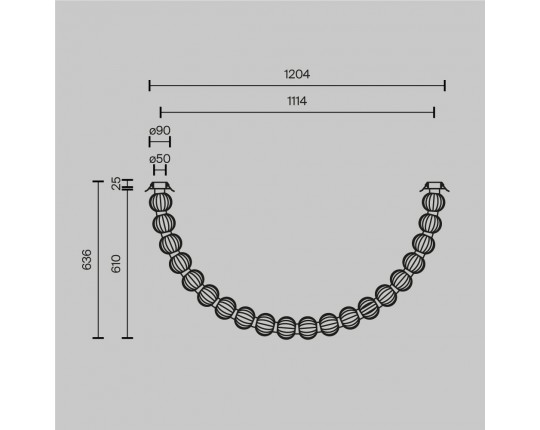 Подвесной светодиодный светильник Maytoni Amulet MOD555CL-L28G3K