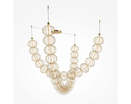 Подвесной светодиодный светильник Maytoni Golden Cage MOD216PL-L55G3K