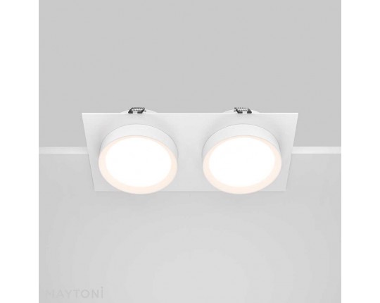 Встраиваемый светильник Maytoni Technical Hoop DL086-02-GX53-SQ-W