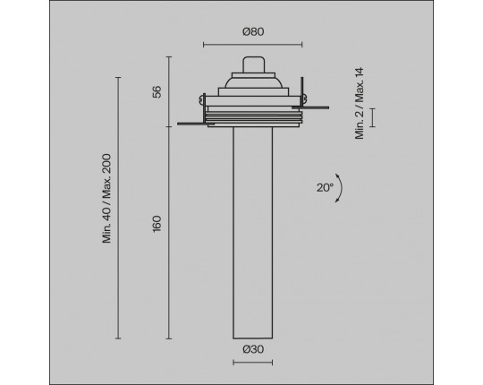 Встраиваемый светодиодный спот Maytoni Technical Focus T C140TRS-L200-7W3K-B Встраиваемый светодиодный спот Maytoni Technical Focus T C140TRS-L200-7W3K-B