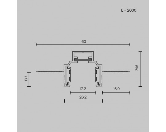 Шинопровод встраиваемый Maytoni Exility TRXM034-422W