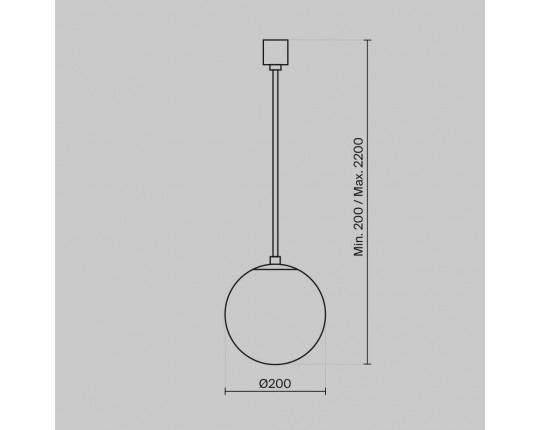 Подвесной светодиодный светильник Maytoni Technical Luna P039PL-5W4K-20-B