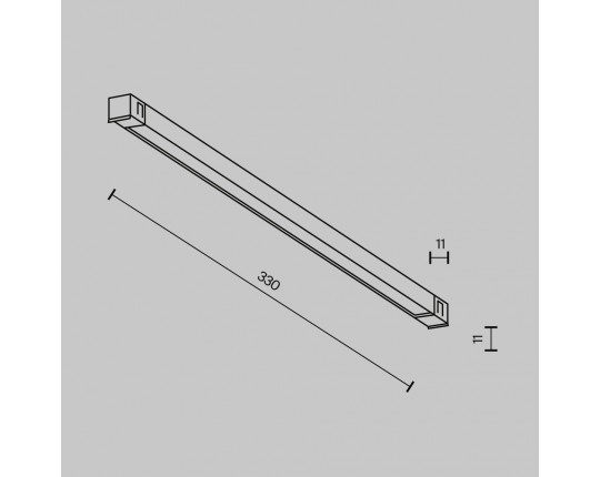 Трековый светильник Maytoni Technical EXILITY X Basis TR240-2-6W3K-B