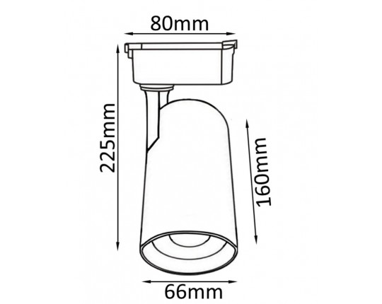 Трековый светильник однофазный Crystal Lux CLT 0.31 006 20W WH