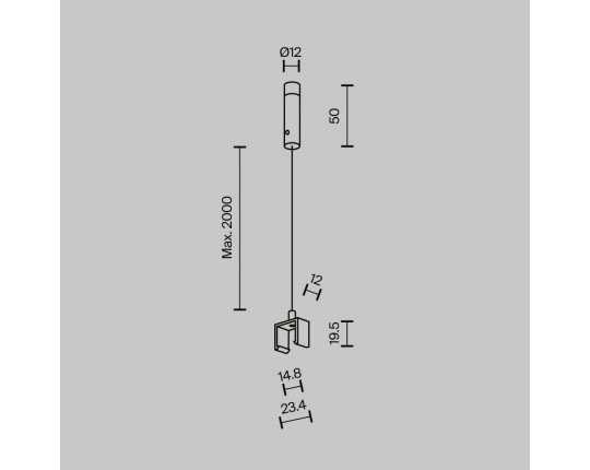 Тросовый подвес Exility X, 2 шт. Maytoni Technical EXILITY X Accessories for tracks Exility X TRA239SW-2B
