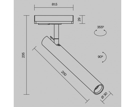 Трековый светодиодный светильник Maytoni Technical Focus T TR141-1-6W3K-M-B