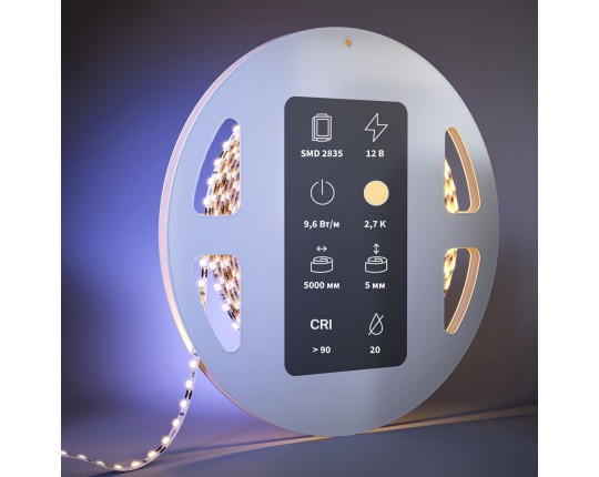 Светодиодная лента Maytoni 9,6W/m 120LED/m 2835SMD теплый белый 5M 201105