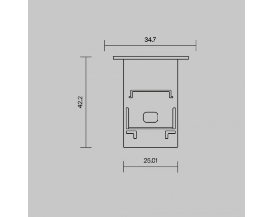 Комплект заглушек (для профиля 35x42) 2 шт., ALM-3542-B-EC Maytoni Led Strip 642054